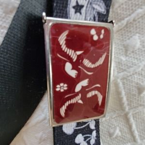 Lucky brand large black and white belt